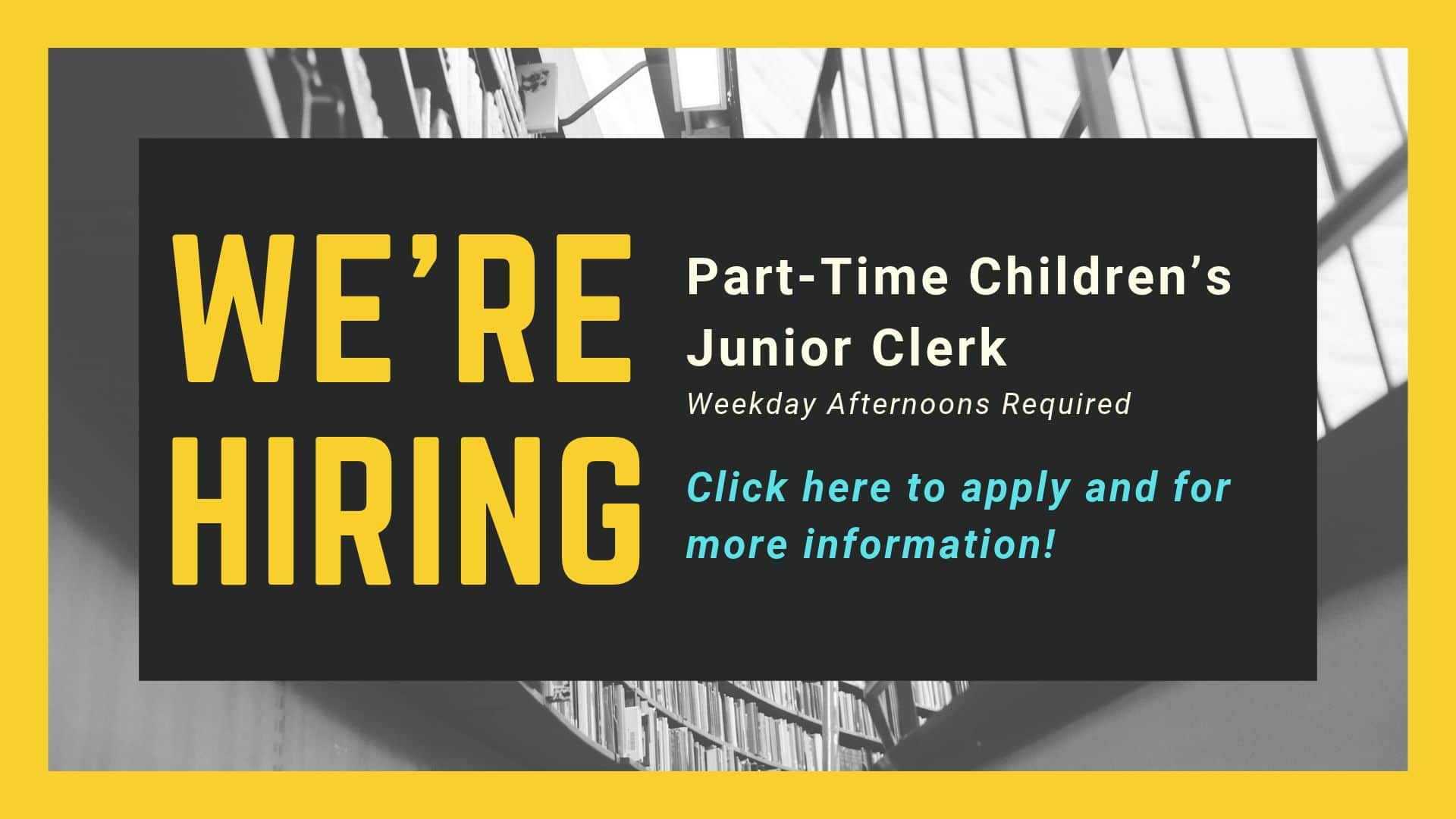 copy of we're hiring pt children's circ clerk